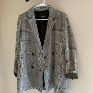 Madewell plaid blazer- like new!
